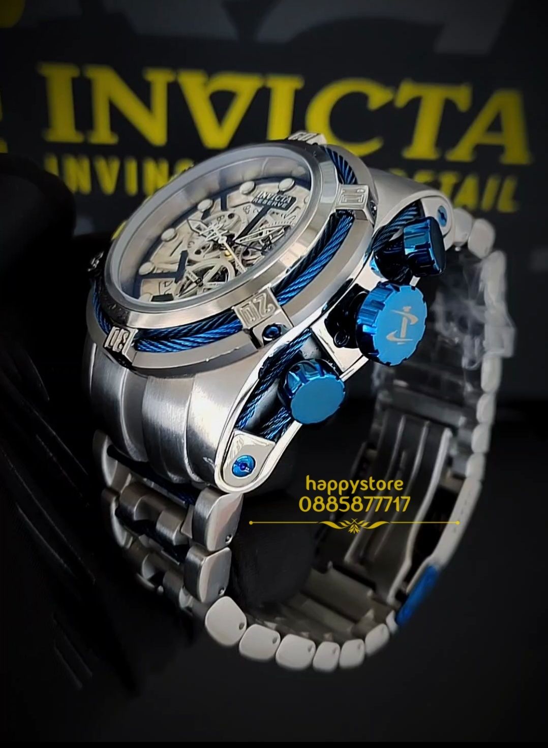 часовник INVICTA Zeus-Reserve Silver 52 mm, Инвикта нов