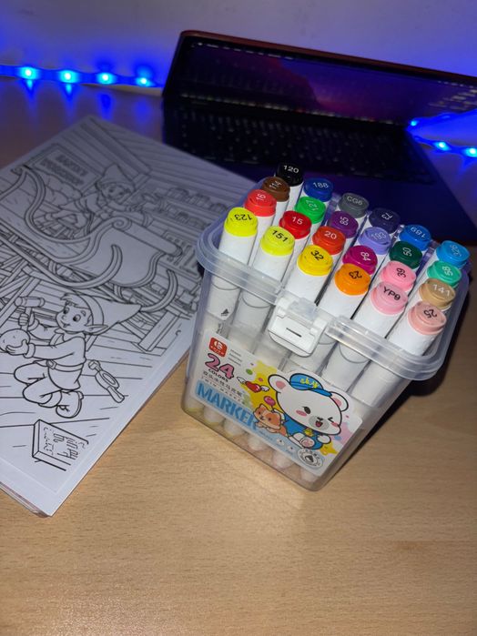 Професионални двустранни маркери TWIN MARKER – 24 цвята!