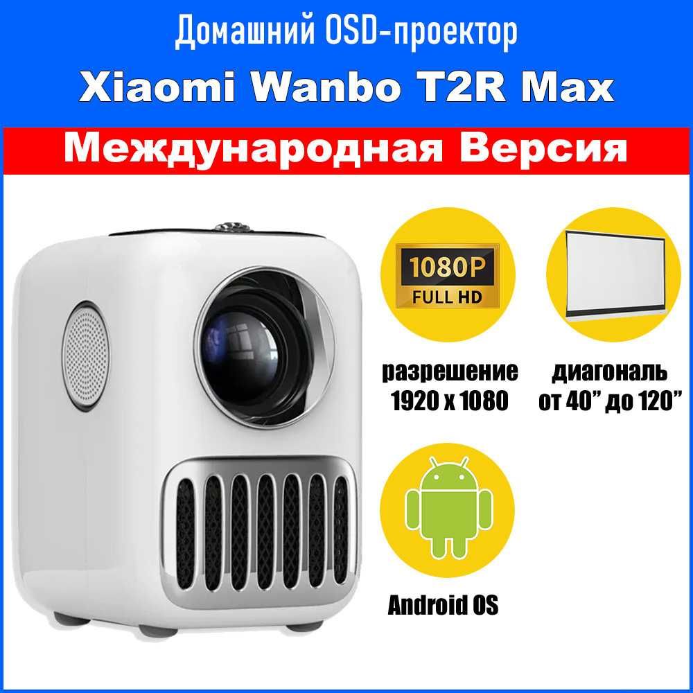 Портативный проектор Xiaomi Wanbo T2R MAX 2/16Gb 350 AnSI Lumens