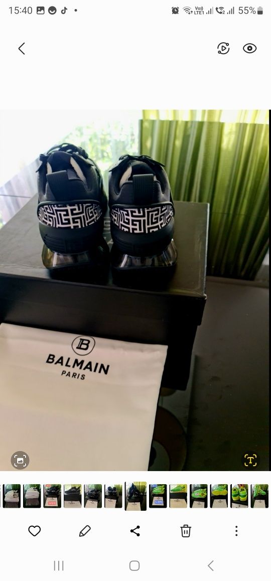 Adidasi / sneakers Balmain Low Top Racer, marimea 43