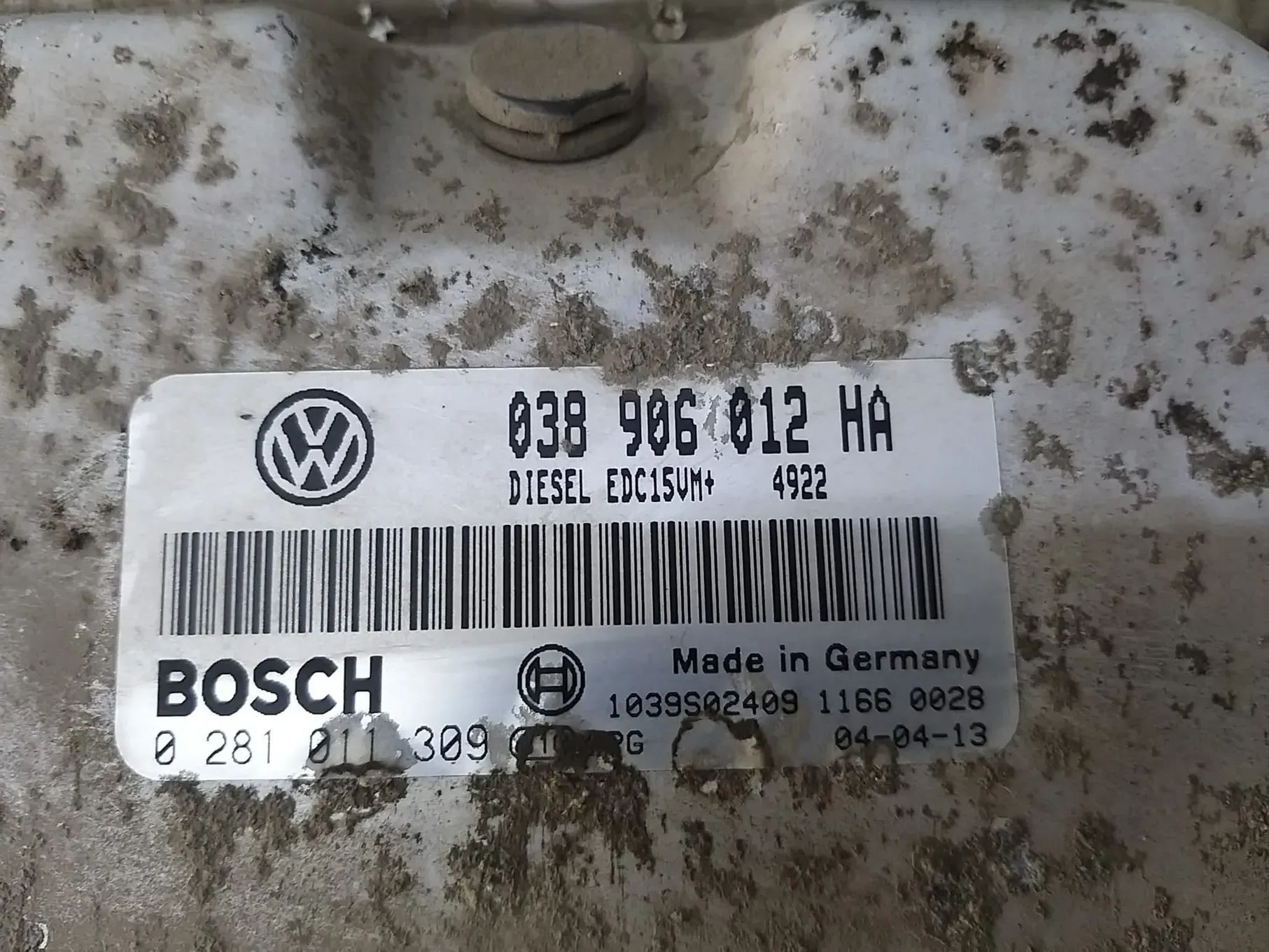 Ecu calculator motor 1.9 tdi skoda octavia 1 1u 038906012ha 0281011309 1039s02409