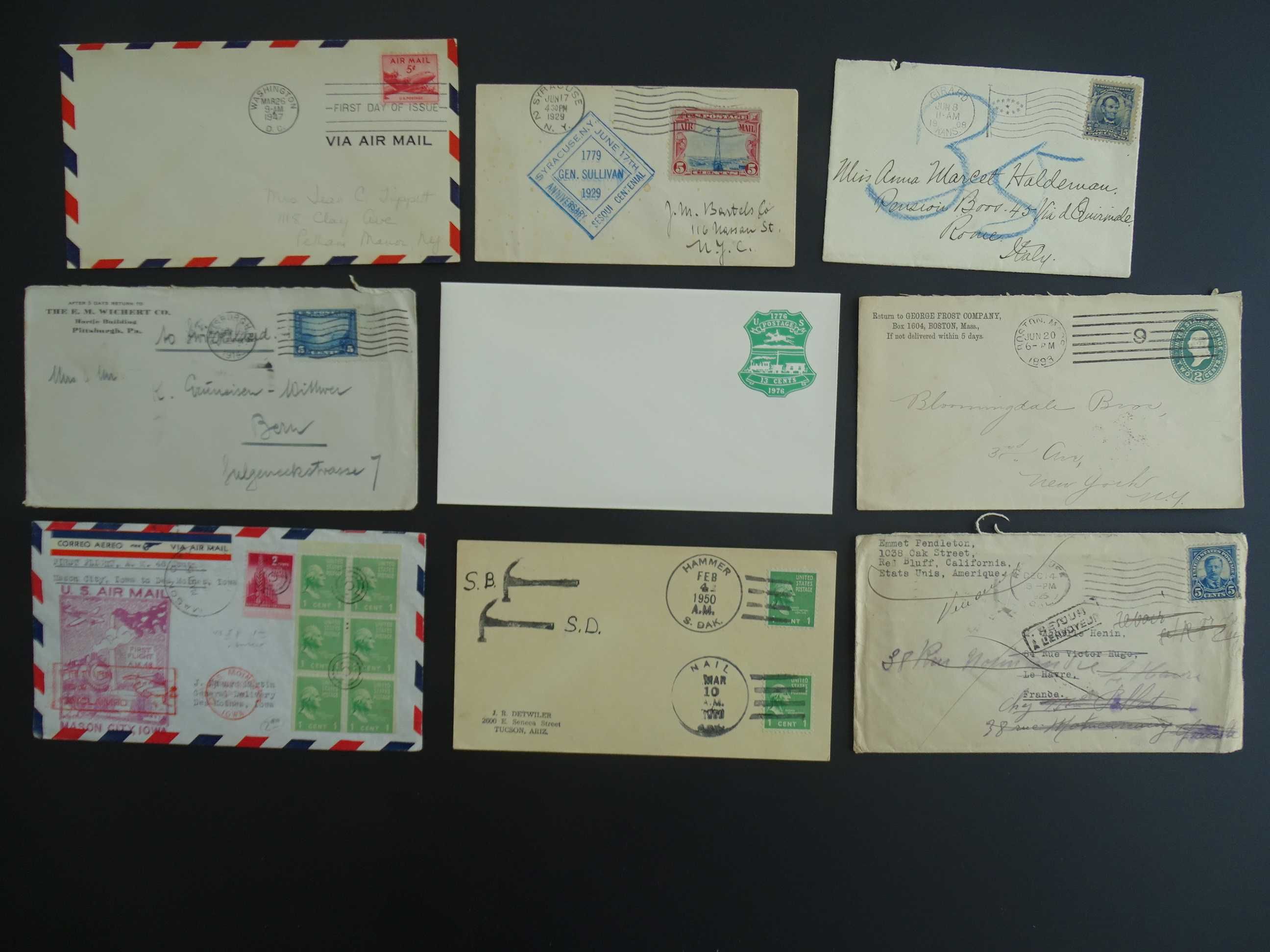 USA/SUA 1900-1945 , 50 plicuri circulate (Lot 4007)