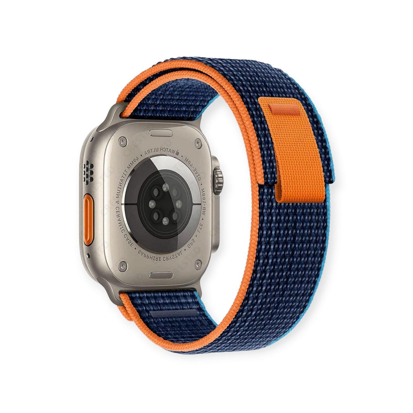 Каишка techvibe nylon за apple watch ultra 1/2 49mm blue/orange