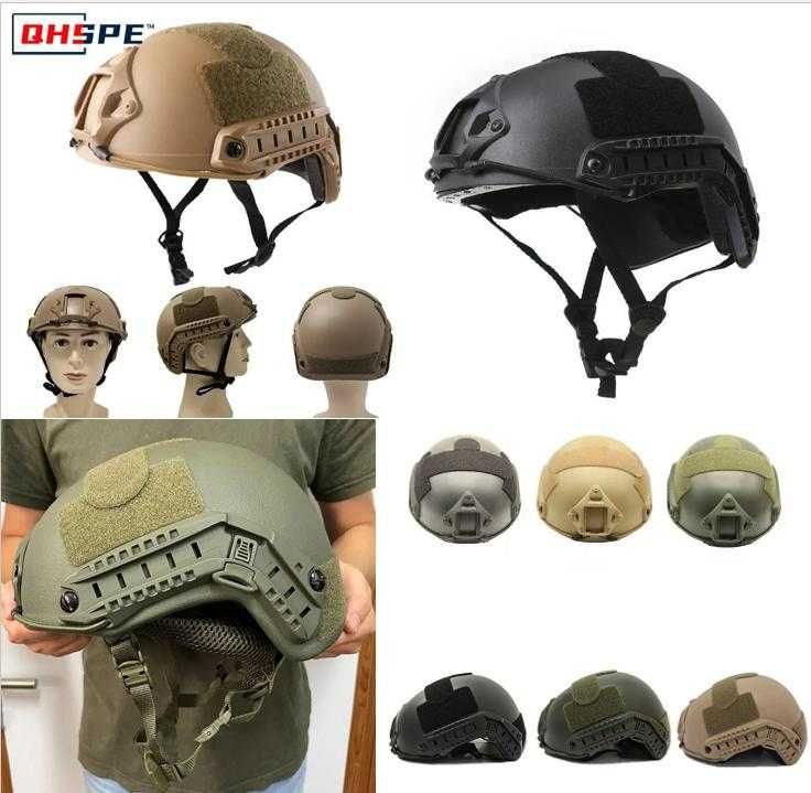 Гейминг Тактическа Еърсофт Каска с Велкро за Пачове Airsoft Gaming NVG