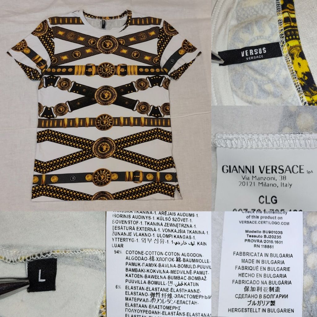 Tricou Giani Versace model Versus mărimea L bărbat 94% bumbac ORIGINAL