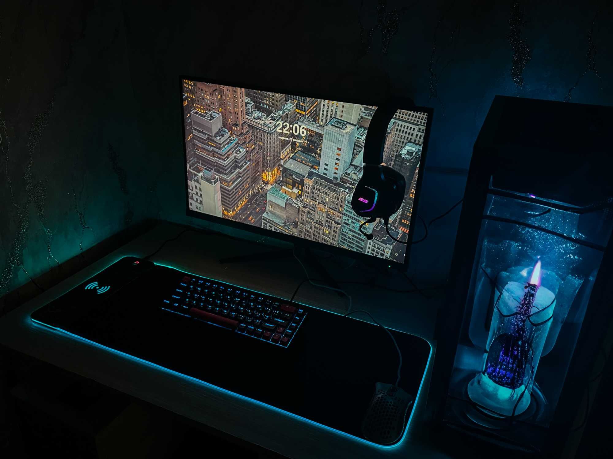 Gaming Pad Игровой коврик для мыши коврик геймерский, XL, черный.