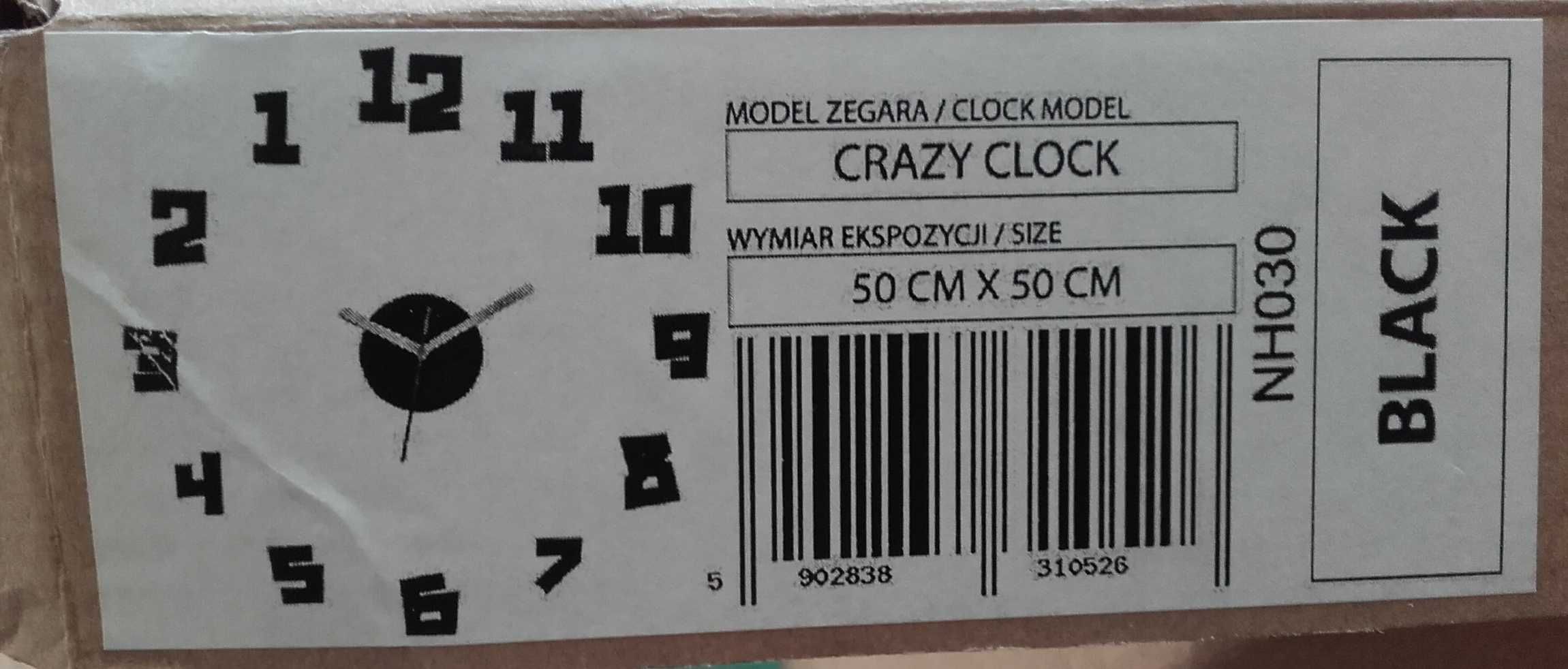 НОВ часовник стенен с обратно въртене на стрелките Crazy clocк - Полша