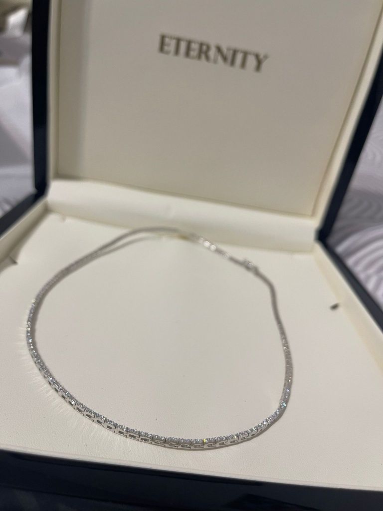 Colier Tennis Aur Alb 18K Sabrini
