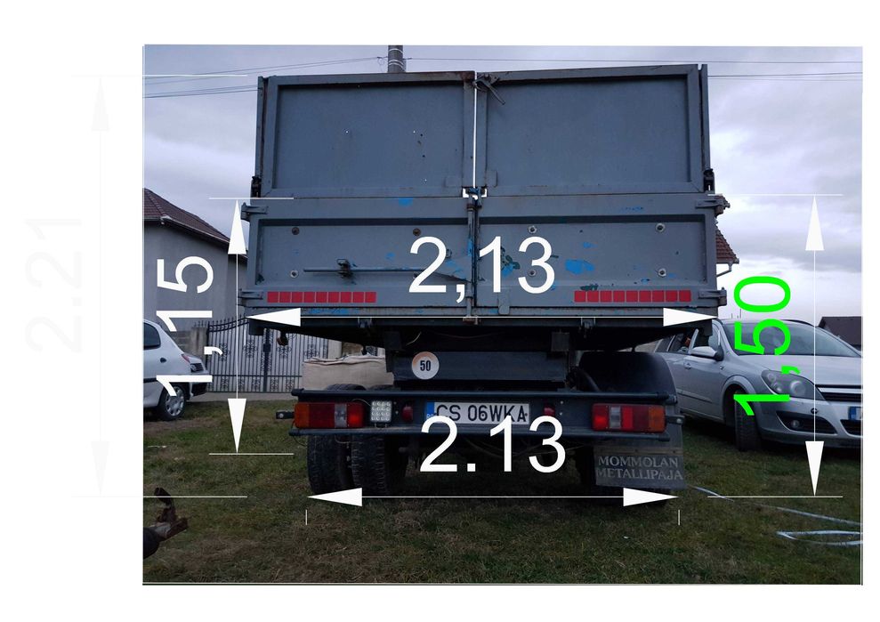 Iveco Daily 35C13 din 65C14 detarat basculabil spate / bascula