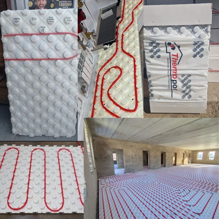 Маты для теплого пол Утеплитель для пола Пеноплекс Термопор Теплый пол