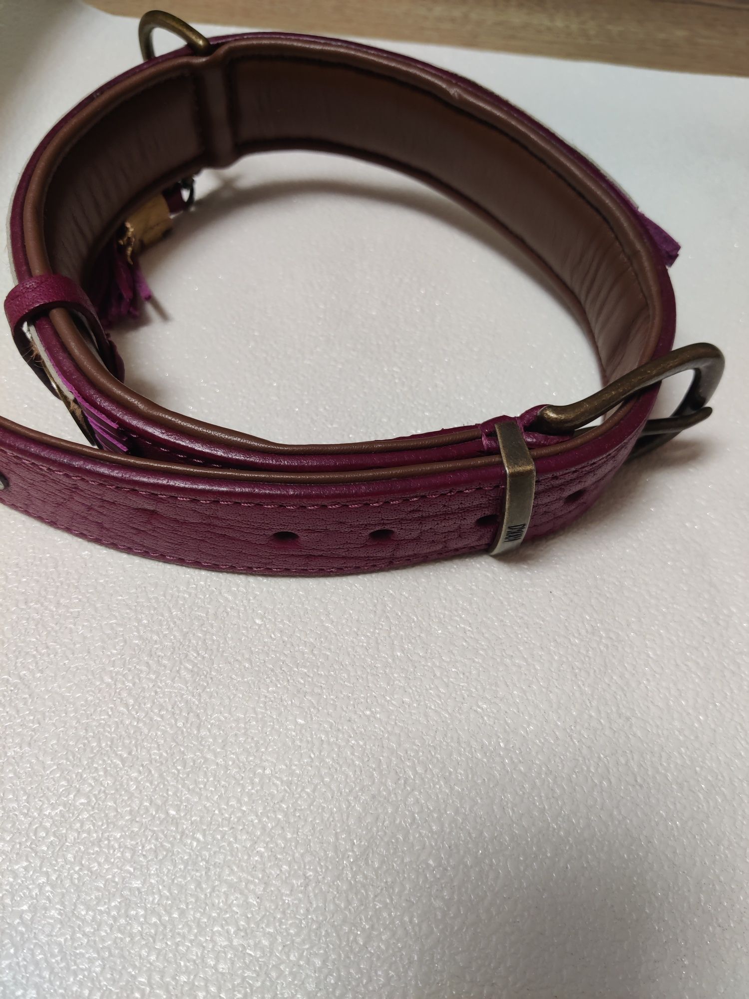 Curea din piele naturală pt câini marimea XL