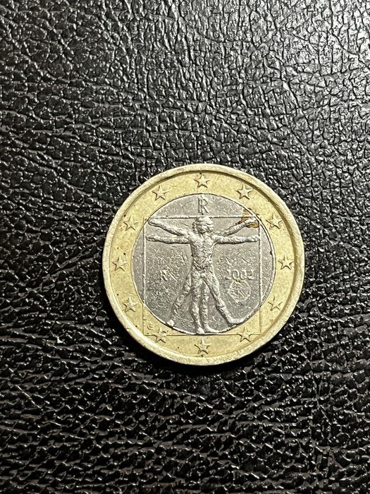 1 Евро с изображение Леонардо Да Винчи 2002г