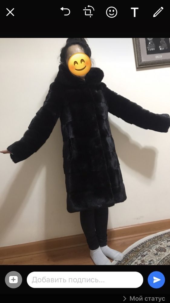 Шикарная норковая шуба BLACK NAFA MINK