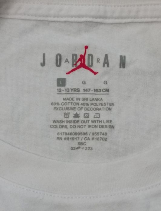 Jordan AIR Nike Jumpman Tee оригинална тениска ръст 147-158см Найк