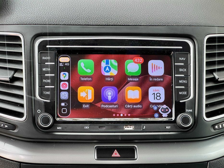 4GB Navigatie Carplay Android Auto VW VOLKSWAGEN SKODA SEAT VAG RNS