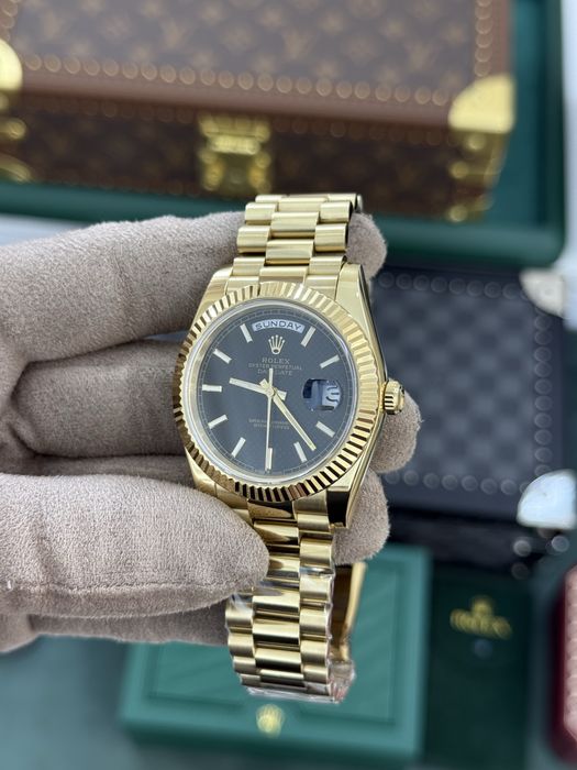 Rolex Day-Date 40 Index Black Dial