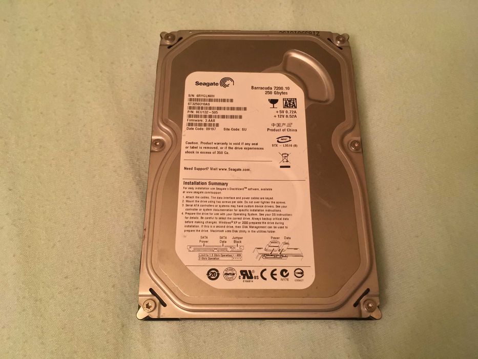 hdd Seagate 250 gb pt. desktop pc, sata 3, marime 3.5"