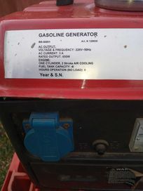 Синхронен Генератор за ток двутактов Gasoline Generator RAIDER RD-GG01