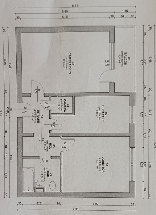 Apartament cu doua camere, renovat si utilat