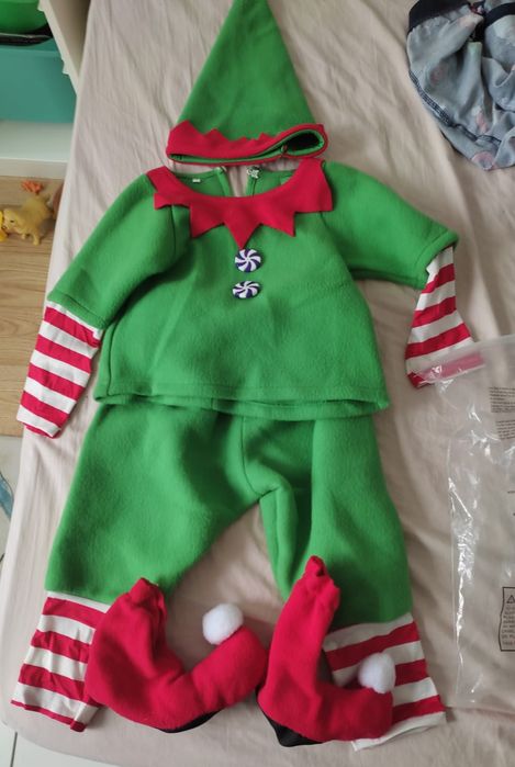 Costum de elf/spiridus 100 cm