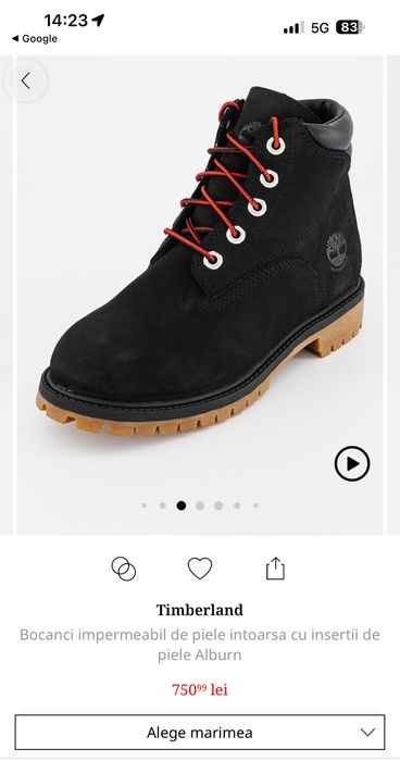 Ghete,Bocanci Timberland,marime 31