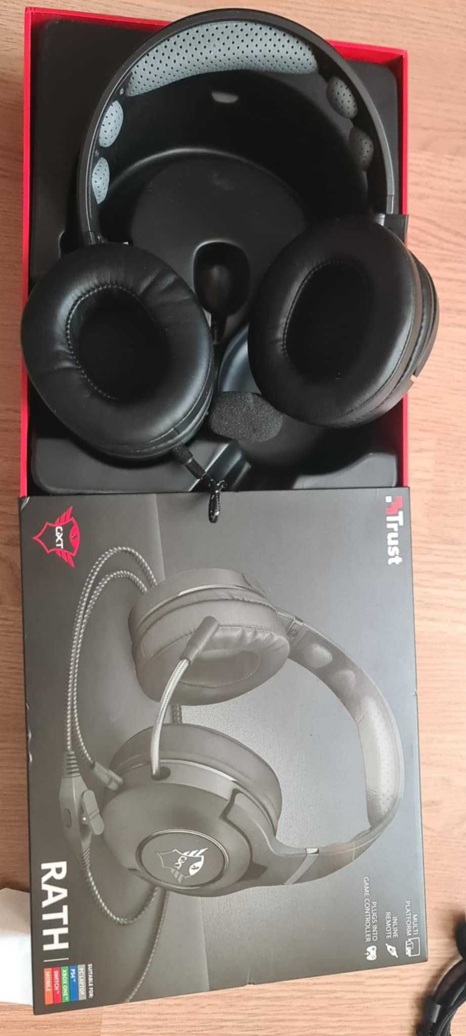 Gaming maus logitech si casti trust