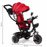 Tricicleta Cu Sezut Rotativ Ecotoys -Rosu