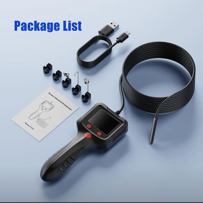 Эндоскоп 20 метров бороскоп камера с монитором для эндоскопии двигател