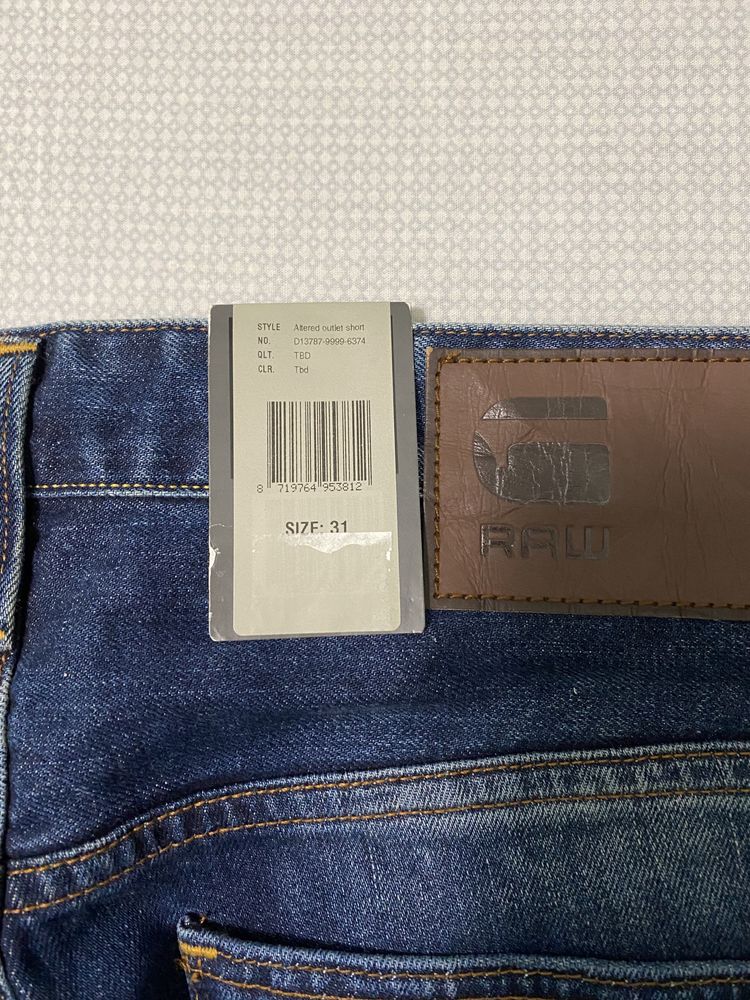 НОВИ ОРИГИНАЛНИ Мъжки Къси Дънки G-star raw Stean Tapered W31/L32