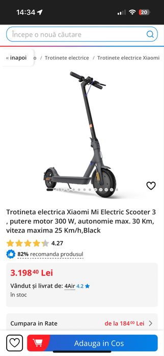 Trotinetă electrică Xiaomi Mi Electric Scooter 3