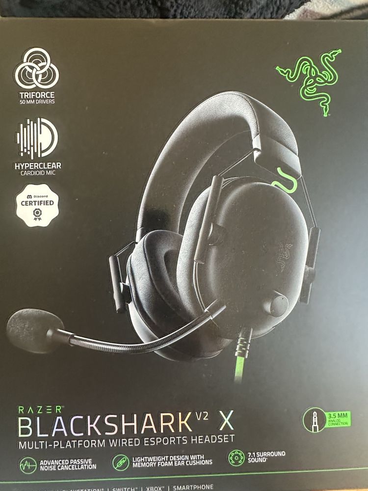 Гейминг слушалки Razer Blackshatk v2 X ( с гаранция)
