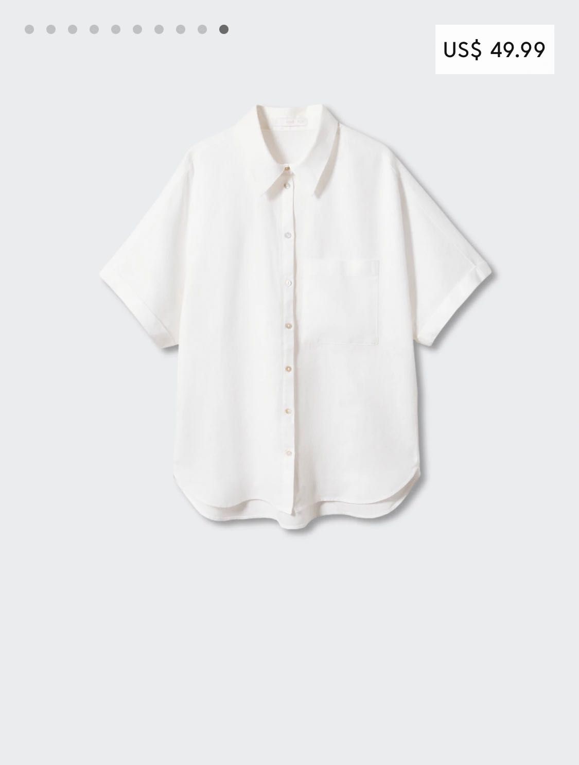 MANGO. 100% лён. Plus size. Женская рубашка