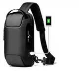 Мъжка чанта за през рамо Crossbody с USB зареждане
