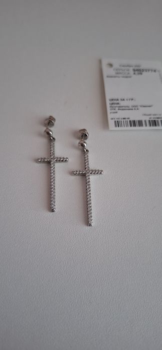 Продам серьги серебро