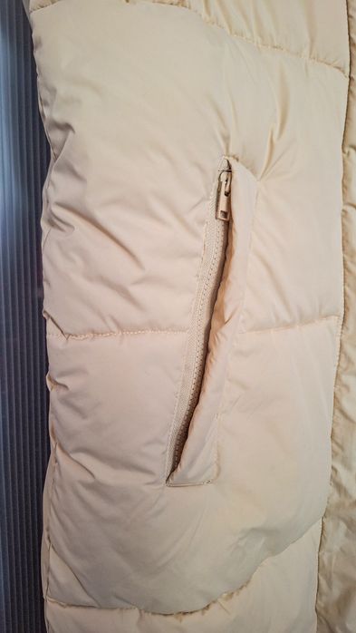 Дълго светло бежово пухено яке Minimum