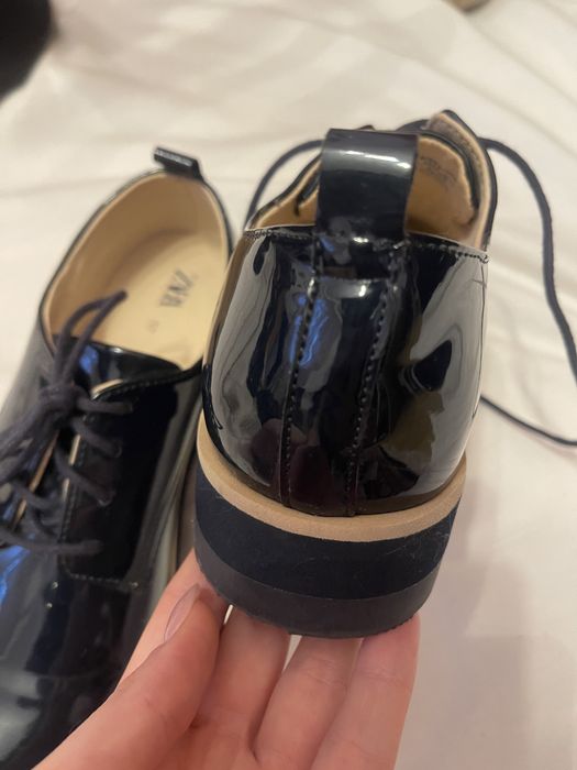 Zara Kids Pantofi derby eleganți Black Blue Mărimea 37