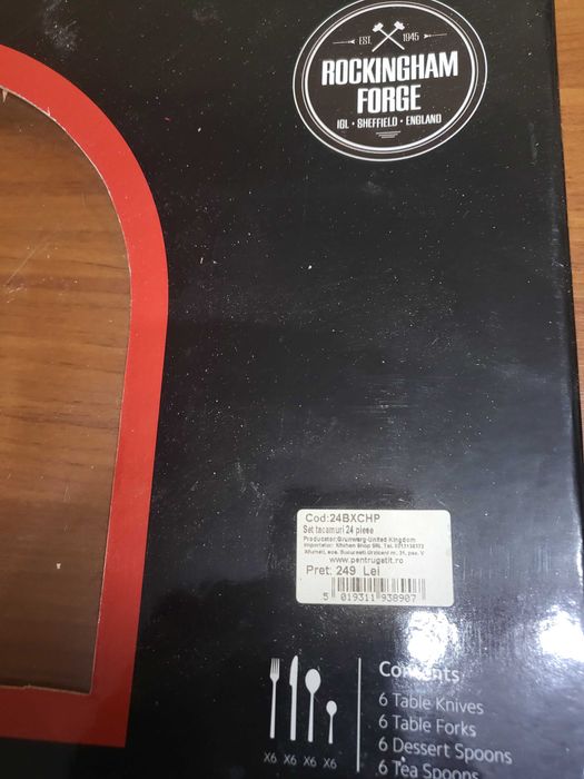 Set tacamuri, marca Grunwerg,  6 persoane, 24 piese,  inox , nou