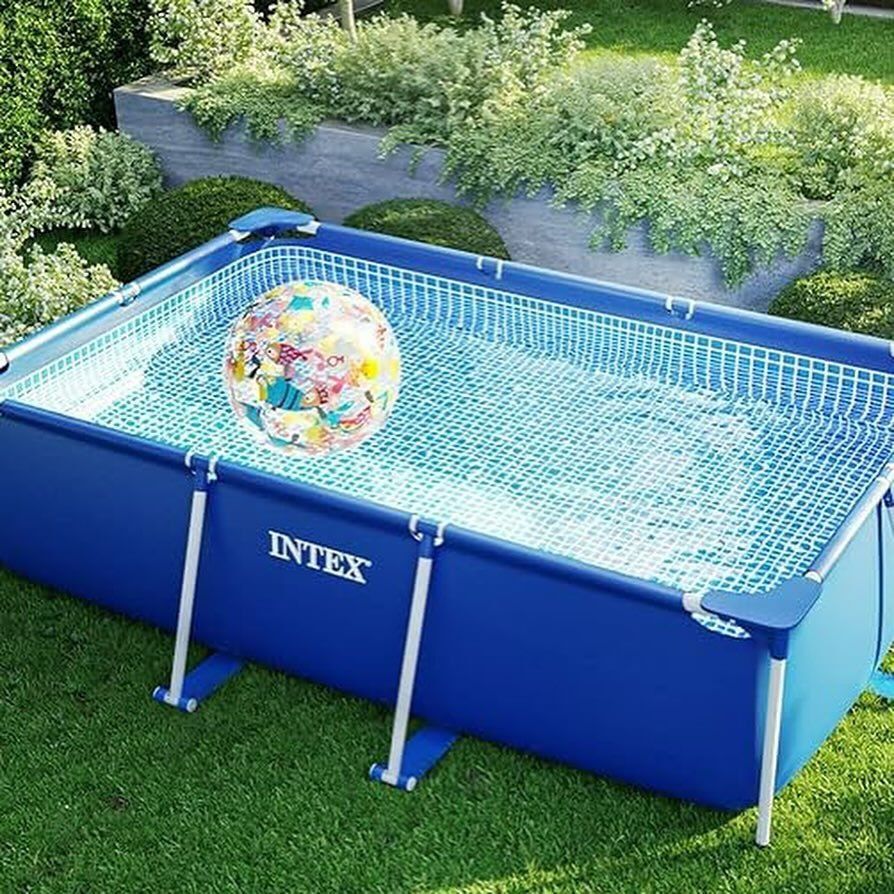 Каркасный бассейн 260×160×65 INTEX прямоугольный басейн стойка бассейн