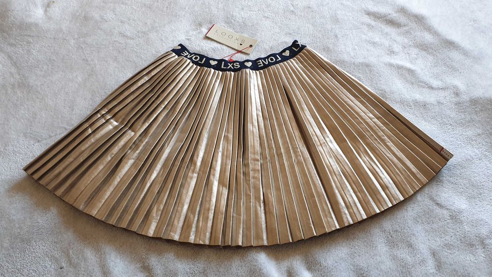 Fusta aurie LOOKS Revolution, cu pliuri. S/ M