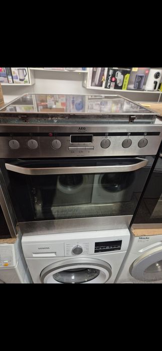 Фурна с керамични котлони за вграждане Аег 12м гаранция