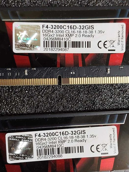32GB, 3200Mhz DDR4 - Crucial, G.Skill, Corsair, Kingston, Patriot