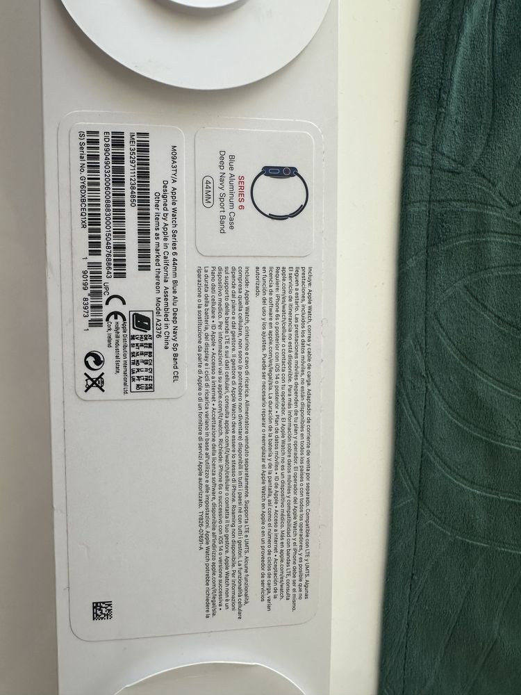 Apple Watch Seria 6  44MM Blue Alumium /GPS