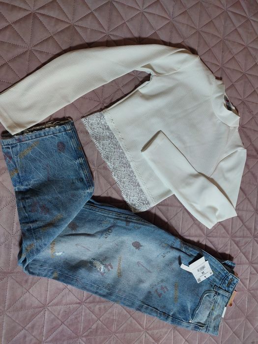 Дънки"CROPP"+блузка =15лв