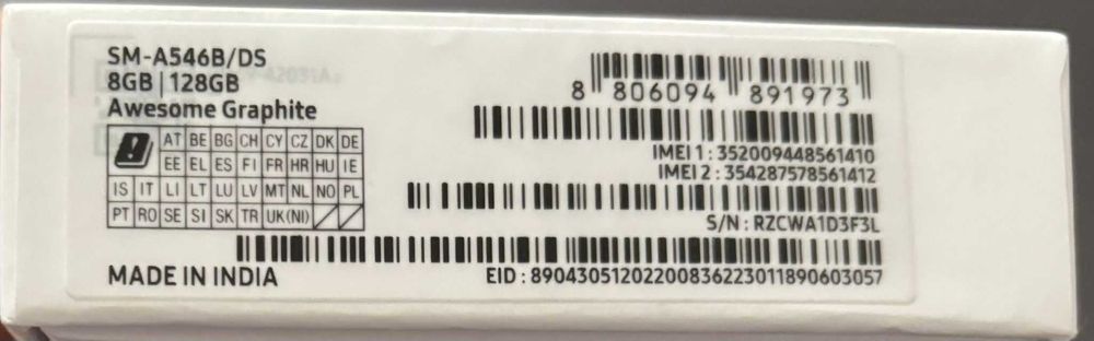 Vand Samsung Galaxy A54 5G, 128 GB, Awesome Graphite.