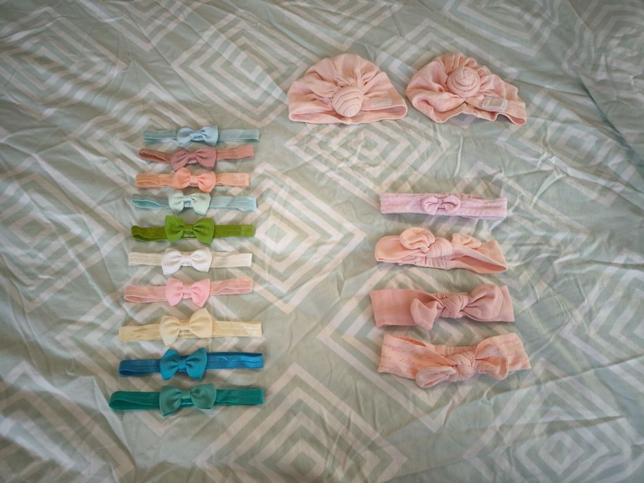 Vând bentițe & turbane bebe (purtate max. 2 ori)