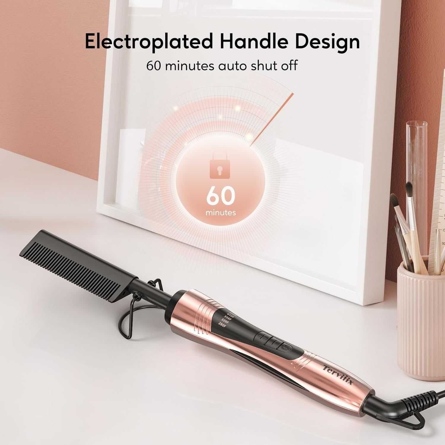 Гребени за брада и коса Terviiix Hot Comb Electric