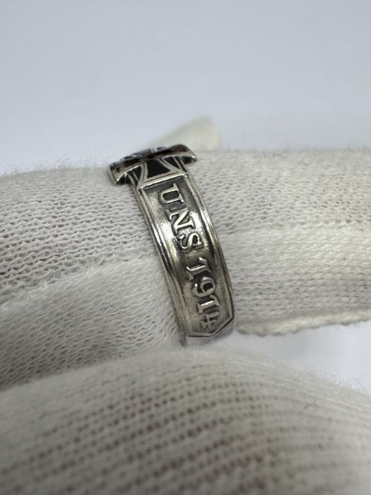 Inel vechi argint 800, wwi Germania 1914. Crucea de fier.