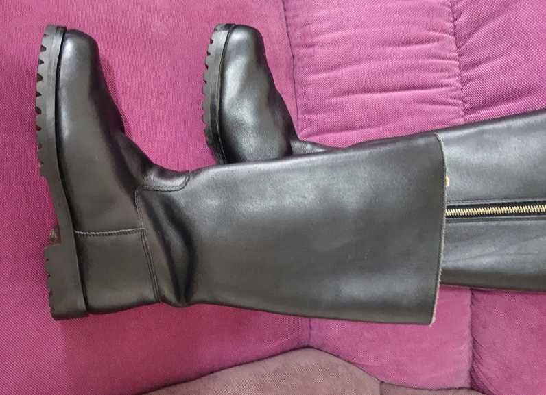 Cizme dans joc popular folclor piele blana de miel de la JURA marime42
