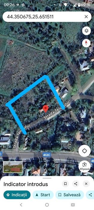 Teren 5600mp +casa demolabila 47km de Bucuresti sat Obedeni jud. Gr