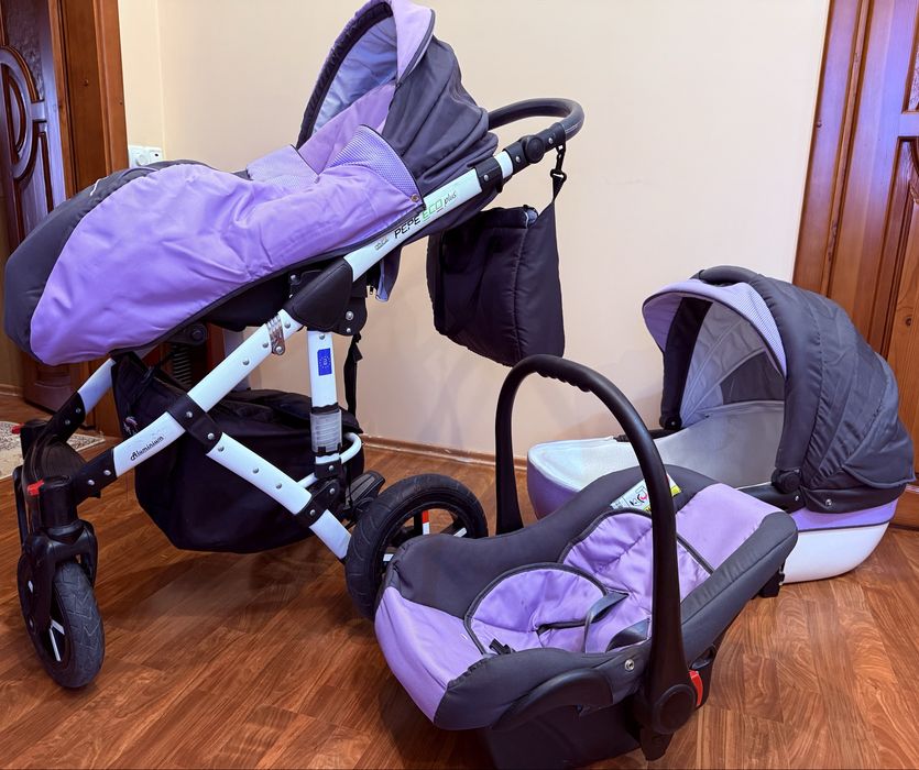 Коляска универсал 3 в 1 польская Verdi Pepe Eco Plus